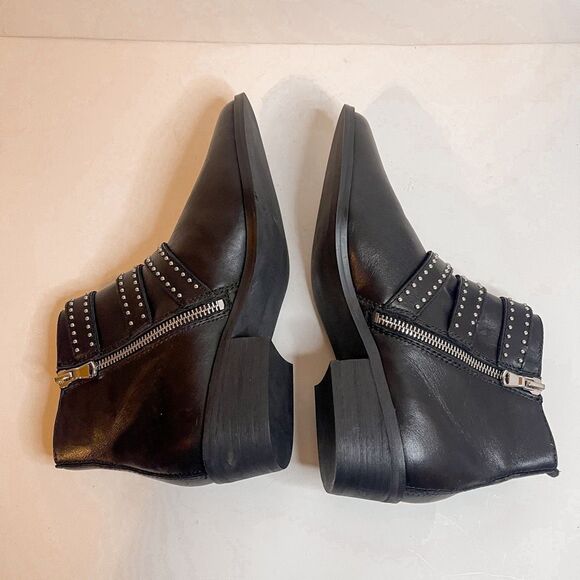 Aqua Blane Studded Leather Western Booties Size 7 - Picture 4 of 9